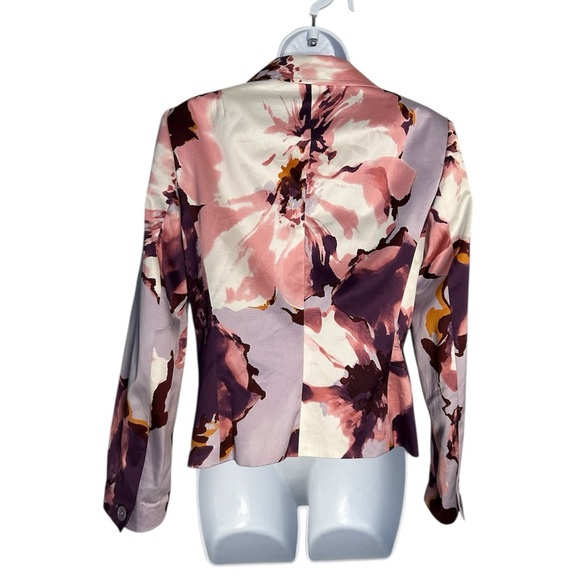 Escada Floral Jacket Blazer Pink Purple Excellent Size 38 / 8 - Picture 6 of 7
